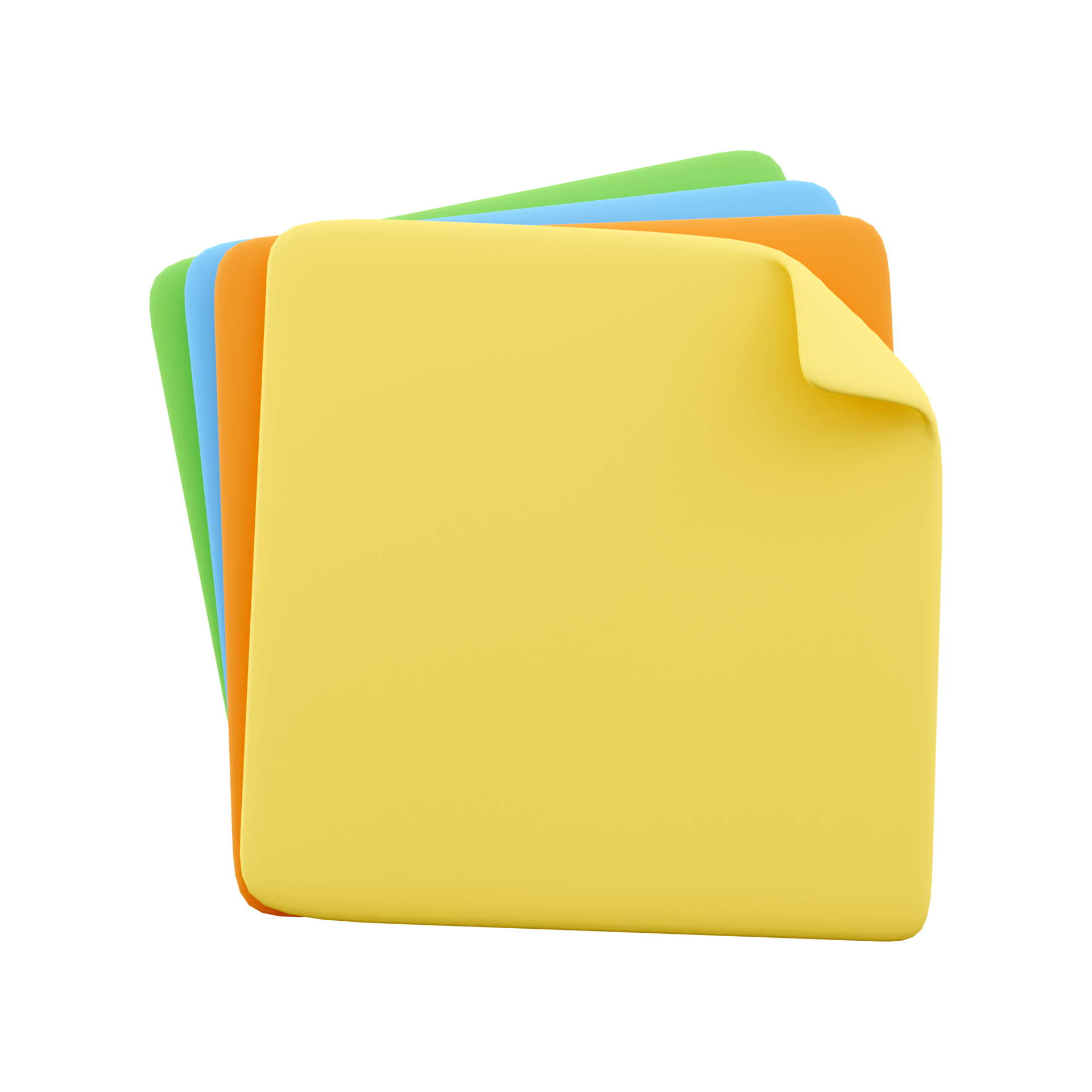 3d illustration of sticky notes on white background.suitable for ui ux .3d  rendering of sticky notes 22283250 PNG