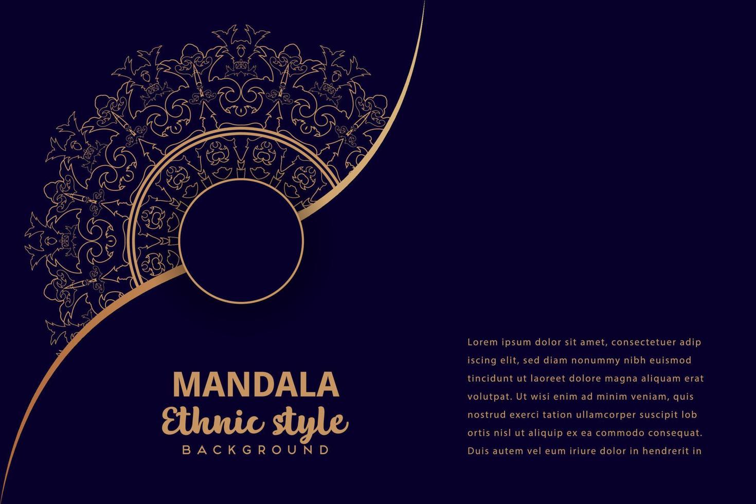 luxury ornamental mandala design background golden colour. Decorative mandala for print, poster, cover, brochure, flyer, banner vector