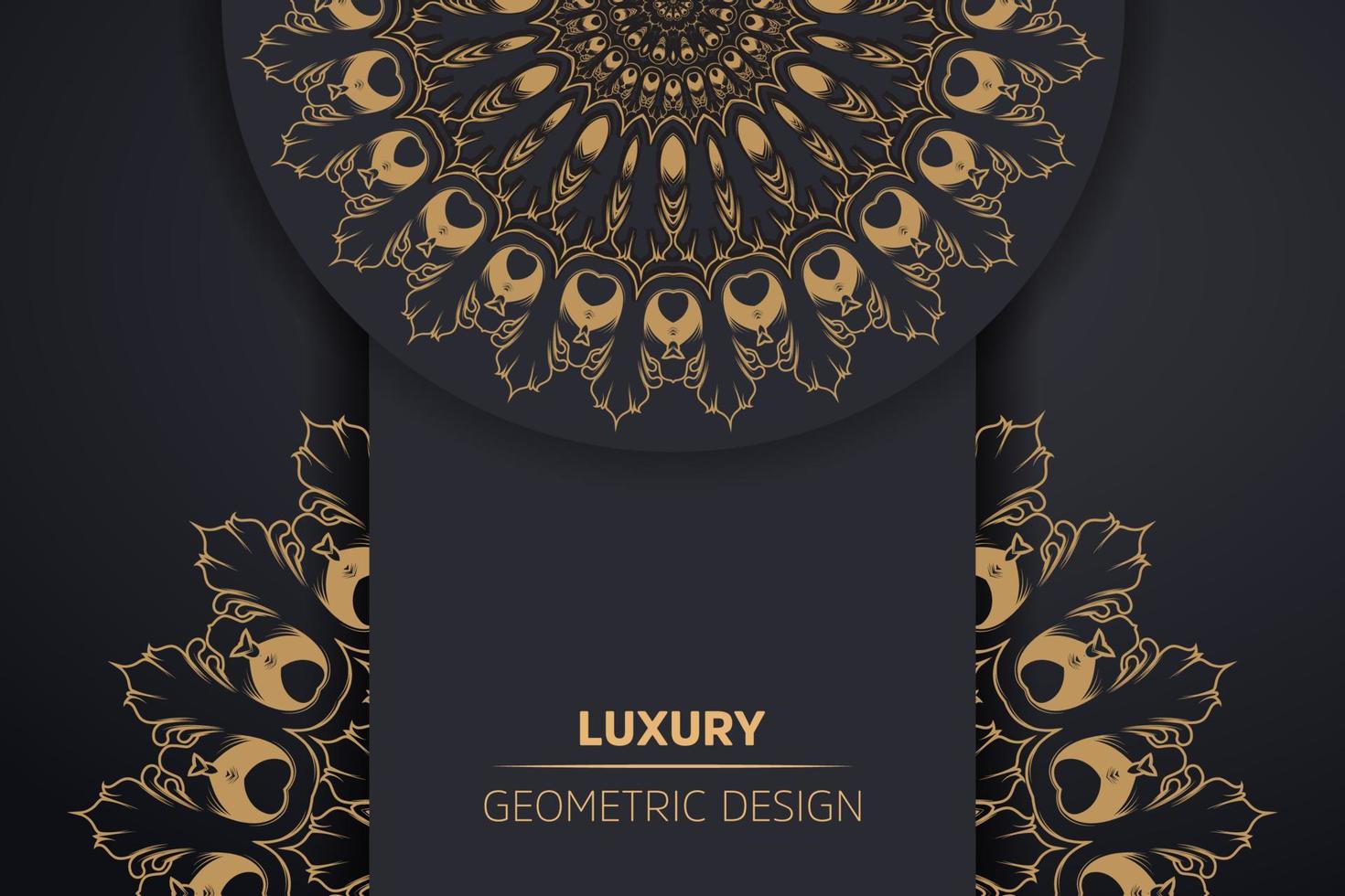 Luxury mandala background for wedding invitation, book cover. Mandala for print, poster, cover, brochure, flyer, banner vector