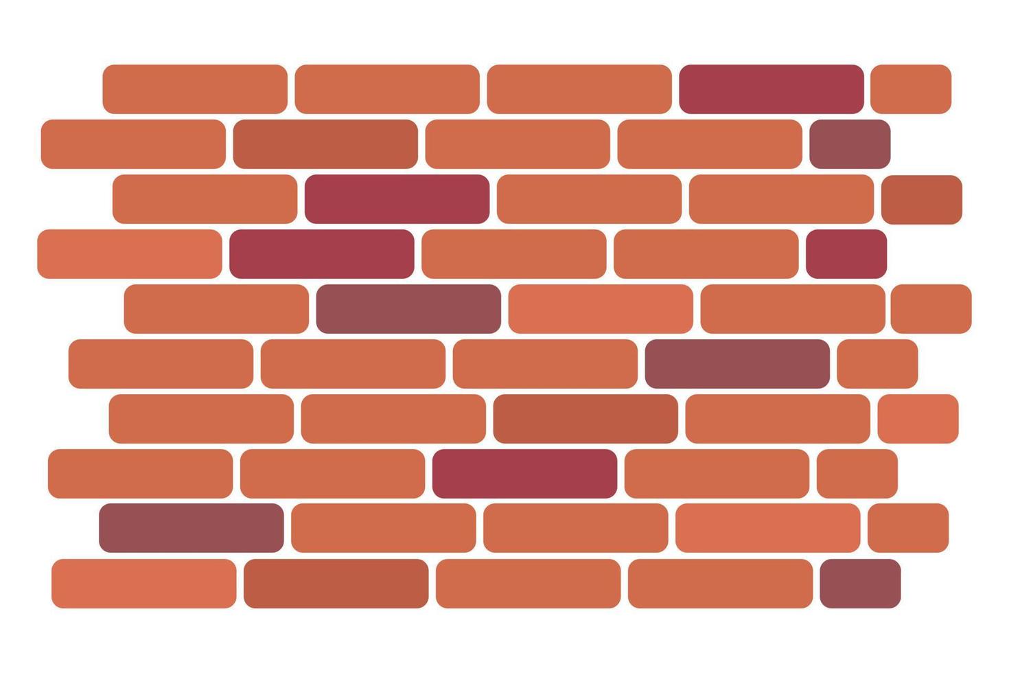 Wallpaper with brick wall. Brick shades. Vector design for different purposes.