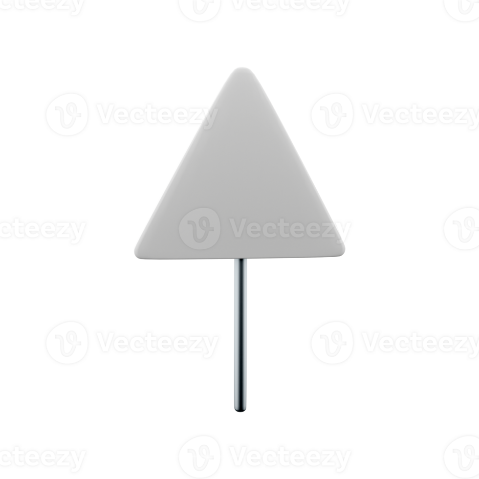 3d render Pothole on the road. Warning signs.3d rendering Pothole on the road sign, cartoon icon. png
