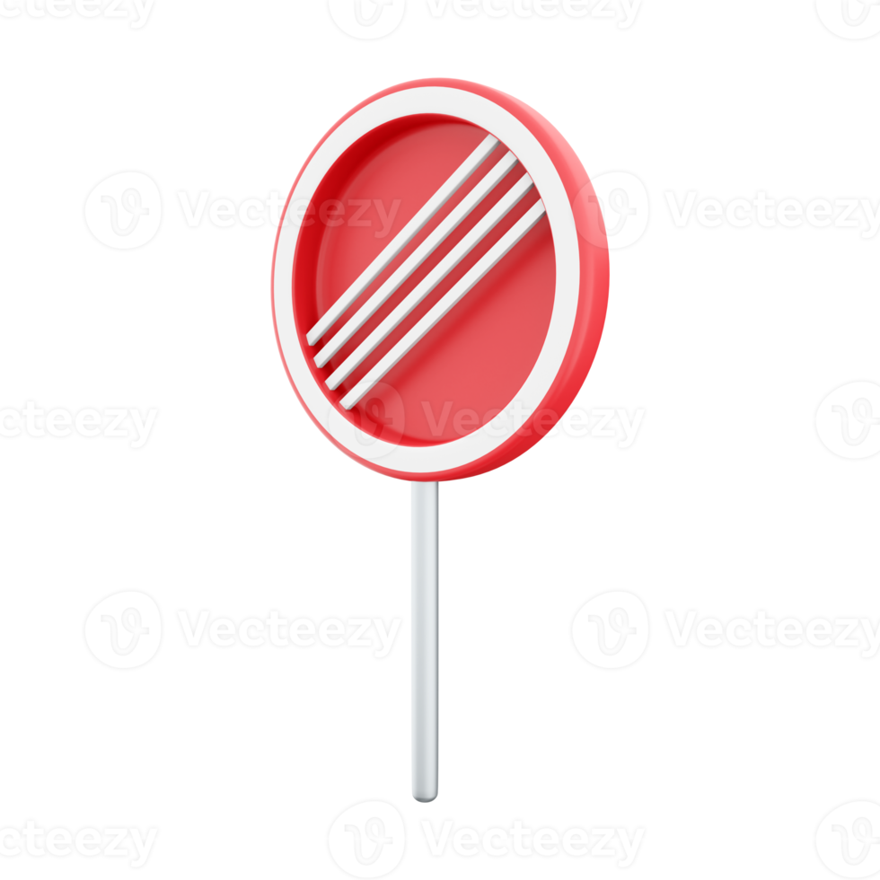 3d machen Symbol Straße Verbot unterzeichnen. das Ende Zone Zeichen zum alle Einschränkungen. Bild. 3d machen Straße Verbot Zeichen png