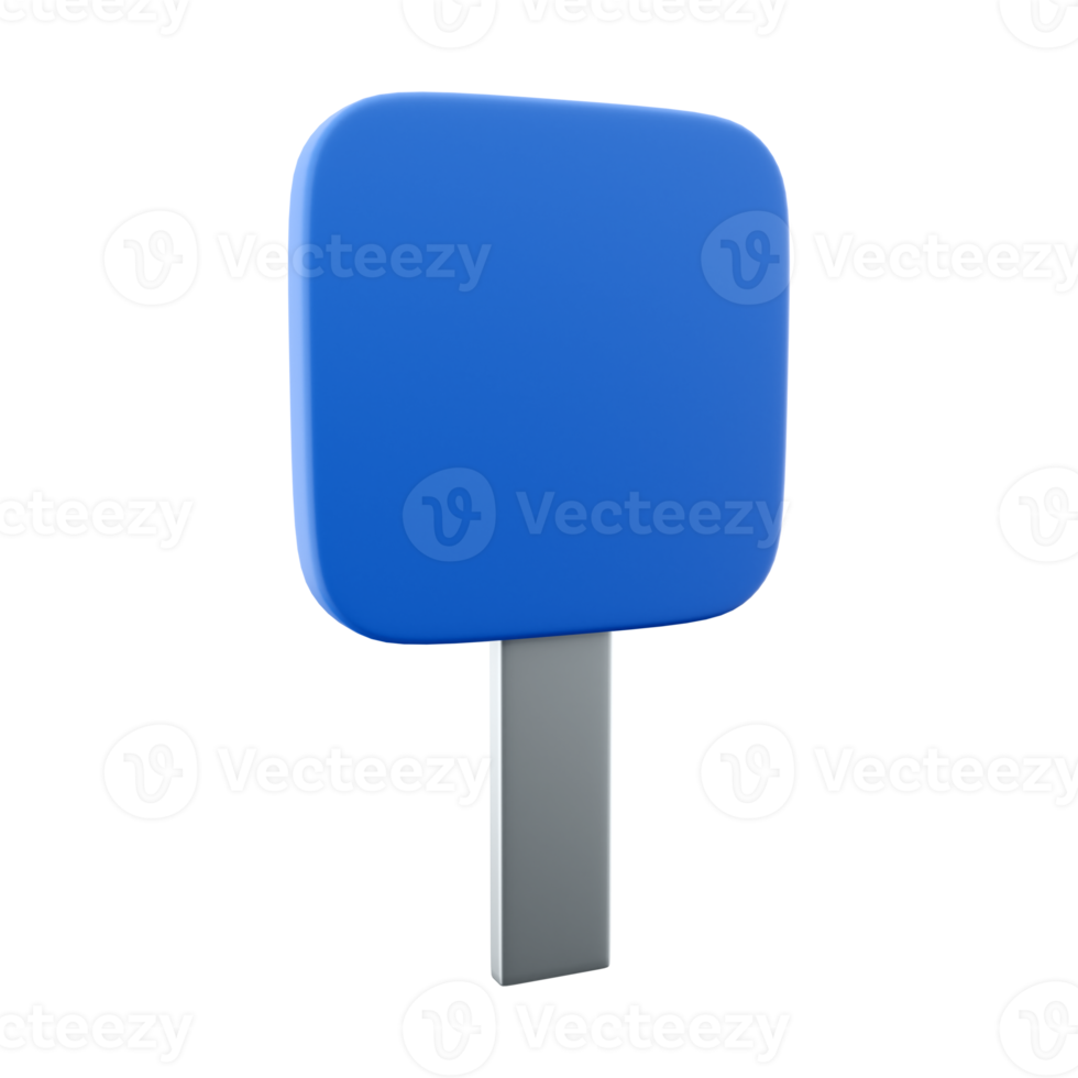 3d render Hospital direction road sign on white background. 3d rendering hospital road sign, cartoon icon. png