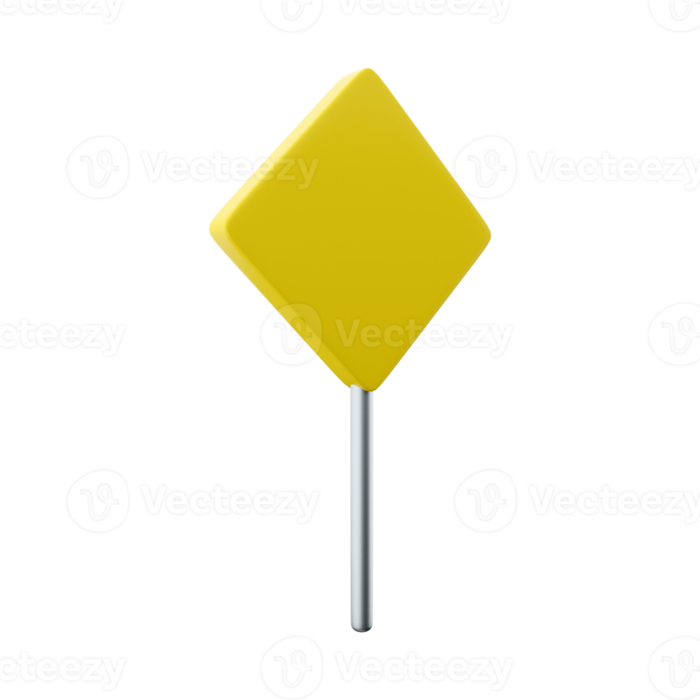 3d render icon two way traffic sign. U S. Two-way traffic sign 3d render cartoon icon on white background. png