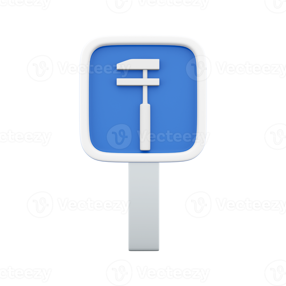 3d rendere auto riparazione negozio cartello, servizio segni, strada segni Germania. 3d rendere icona auto riparazione negozio cartello, servizio segni, strada segni Germania su bianca. png