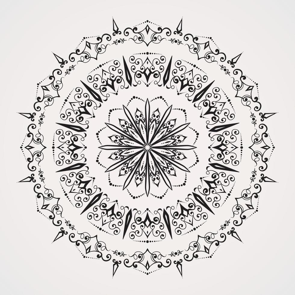 mandala con un mezcla de nieve y magia circulo con adicional adornos vector