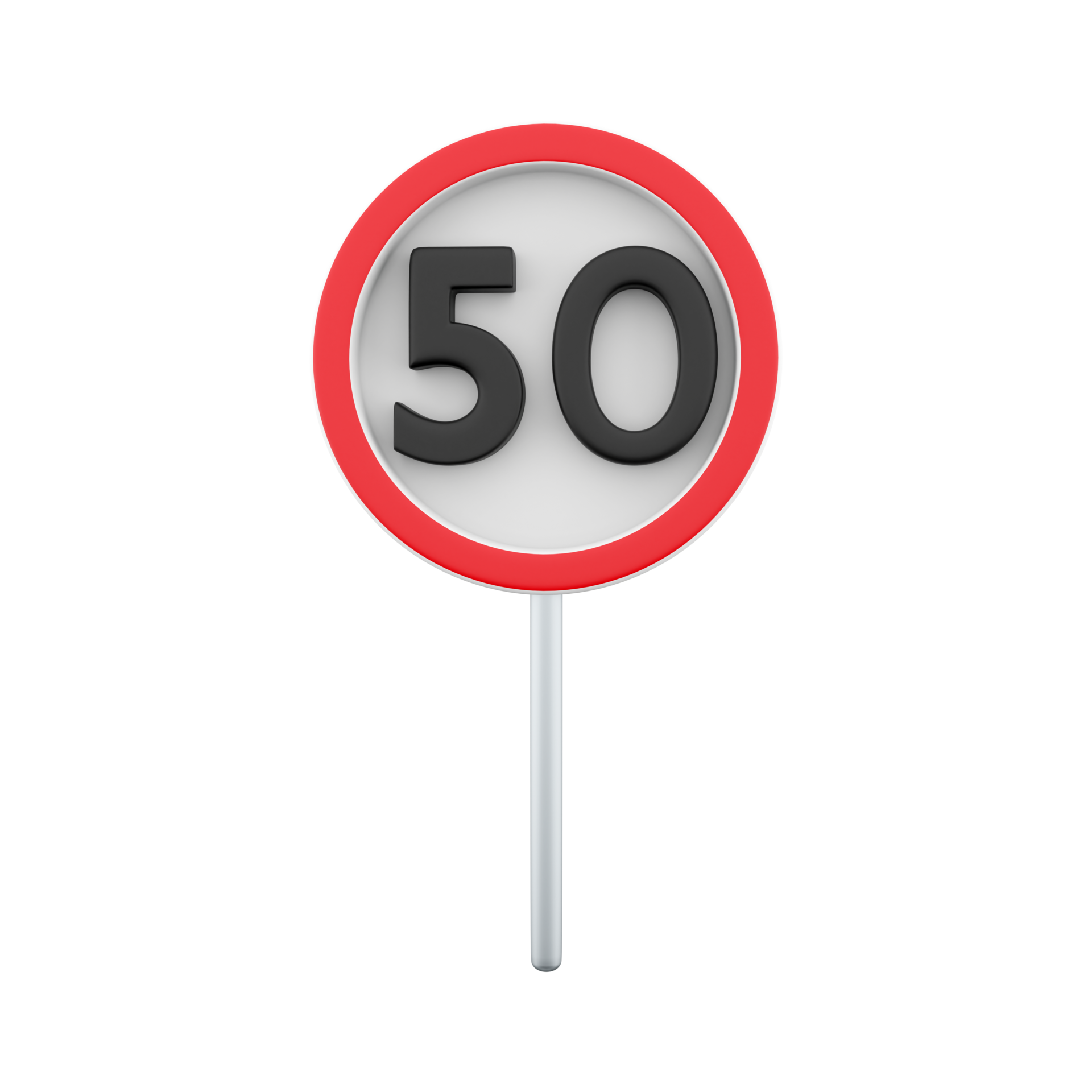 3d Geven Weg Teken In Snelheid Begrenzing Bij 50 Km H 3d Renderen 3d-geven-weg-teken-in-snelheid-begrenzing-bij-50-km-h-3d-renderen