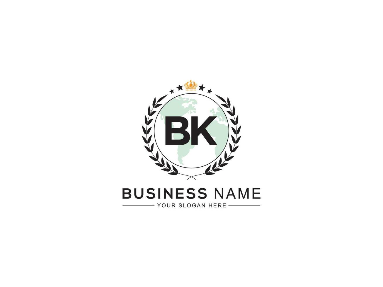 Professional Bk Business Logo, Unique BK Logo Letter Vector Icon