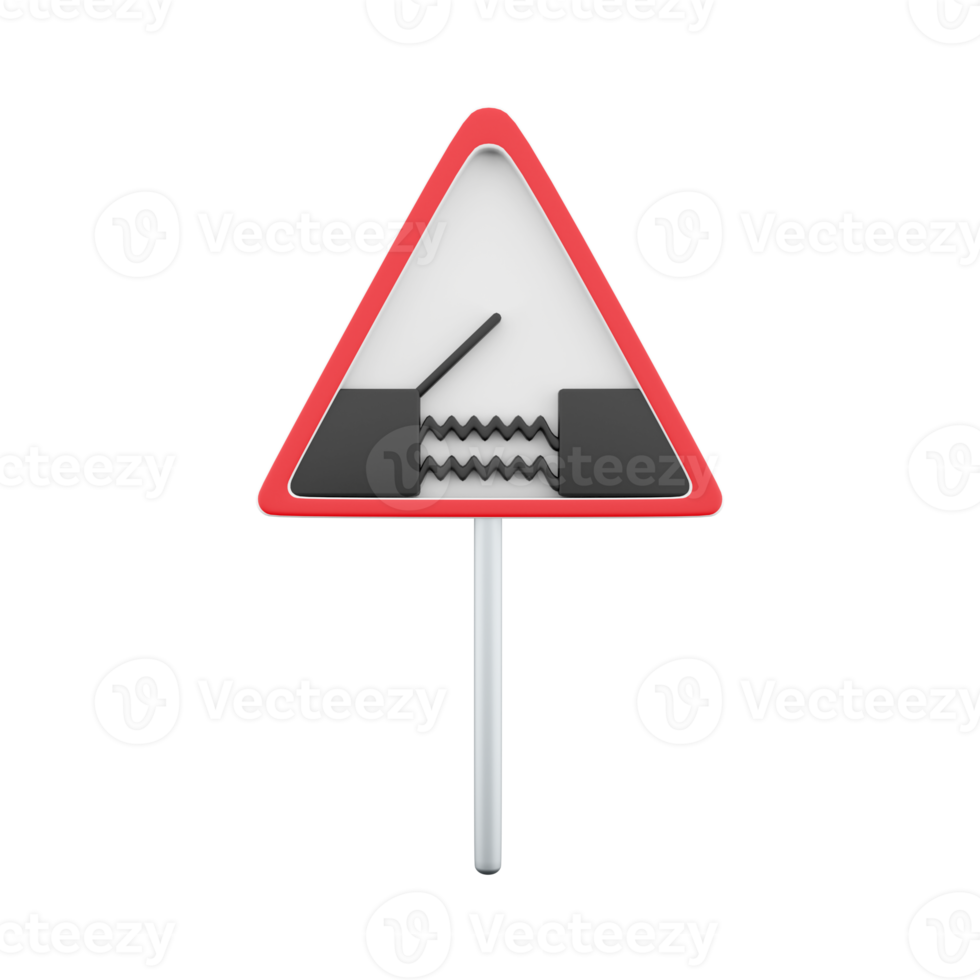 3d rendere grafico di un' UK swing ponte strada cartello. esso consiste di un' raffigurazione di un Aperto ponte posizionato sopra acqua contenuto entro un' rosso triangolo. png