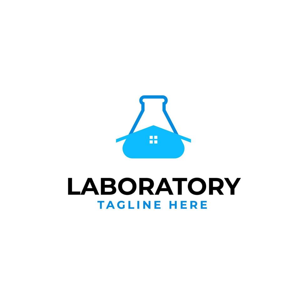 Vector lab house logo design illustration idea
