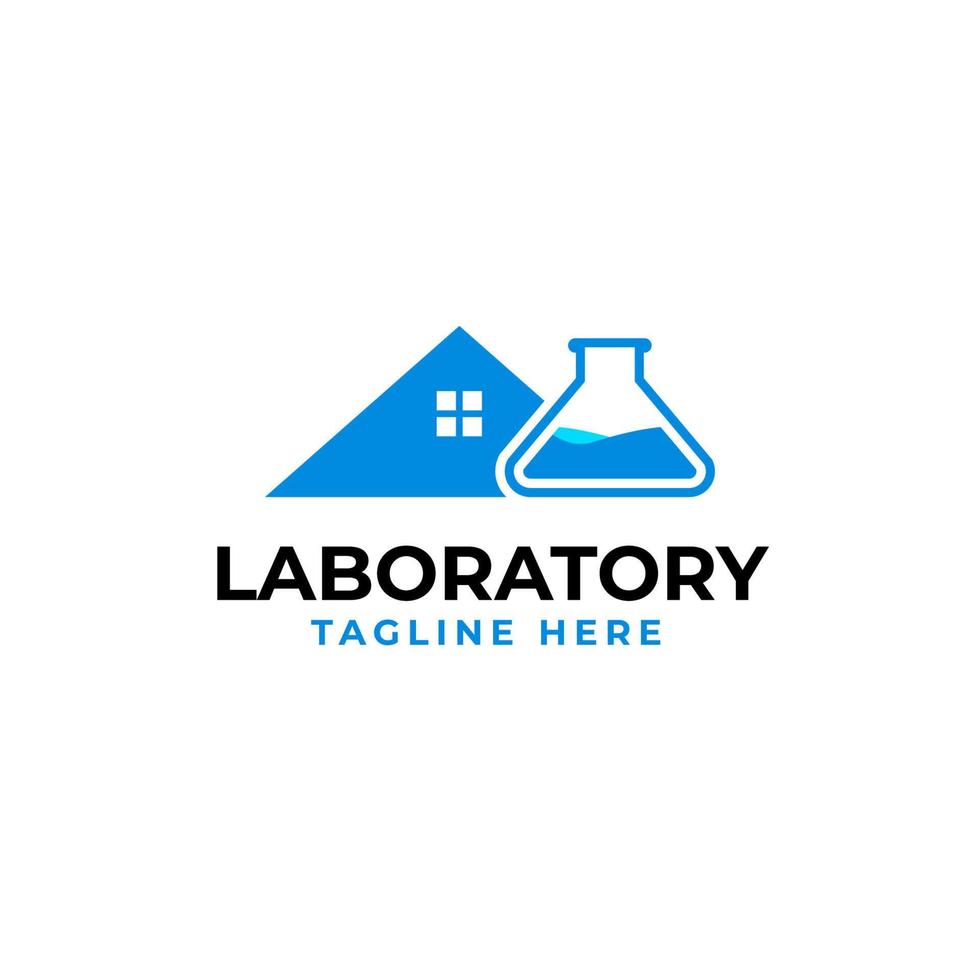 Vector lab house logo design illustration idea