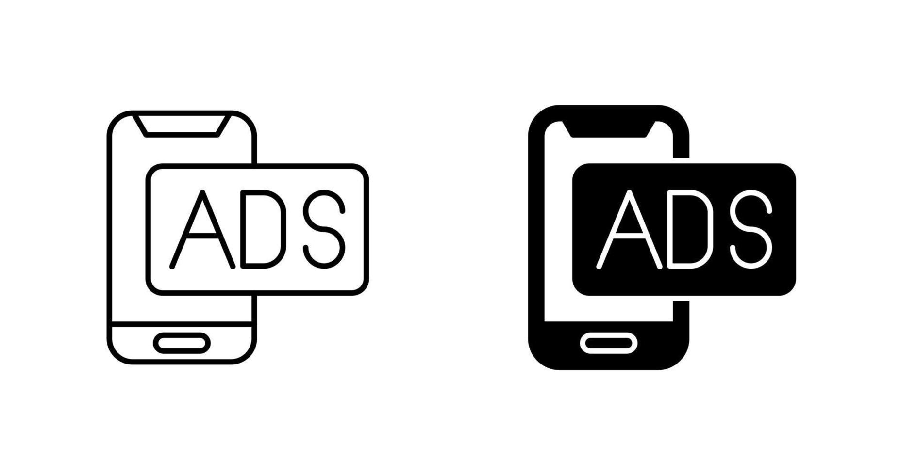 Mobile Advertising Vector Icon