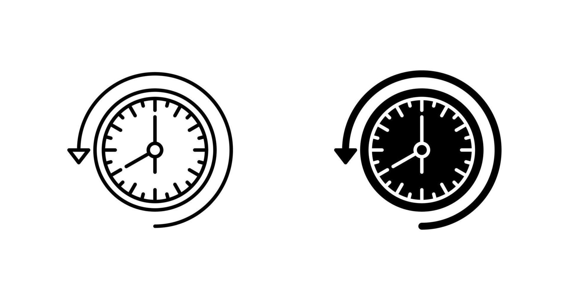 icono de vector de tiempo pasado