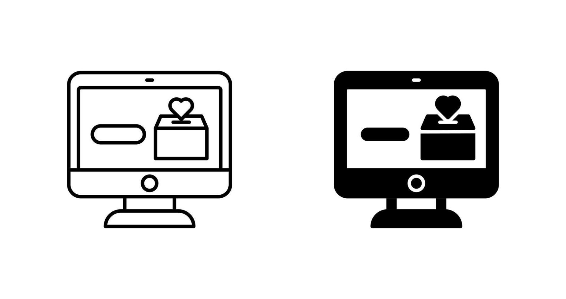 Online Donation Vector Icon
