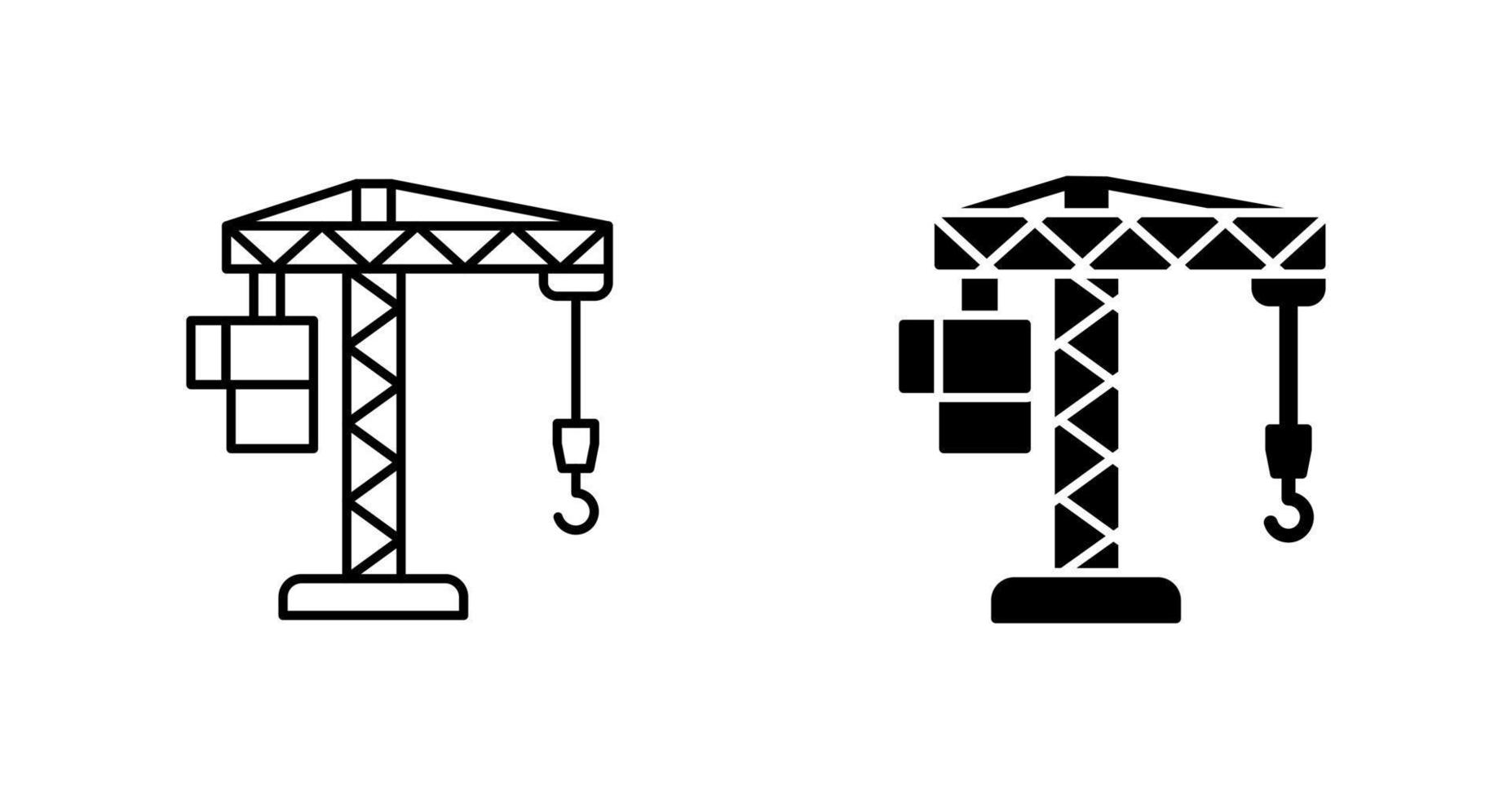 icono de vector de elevación de grúa