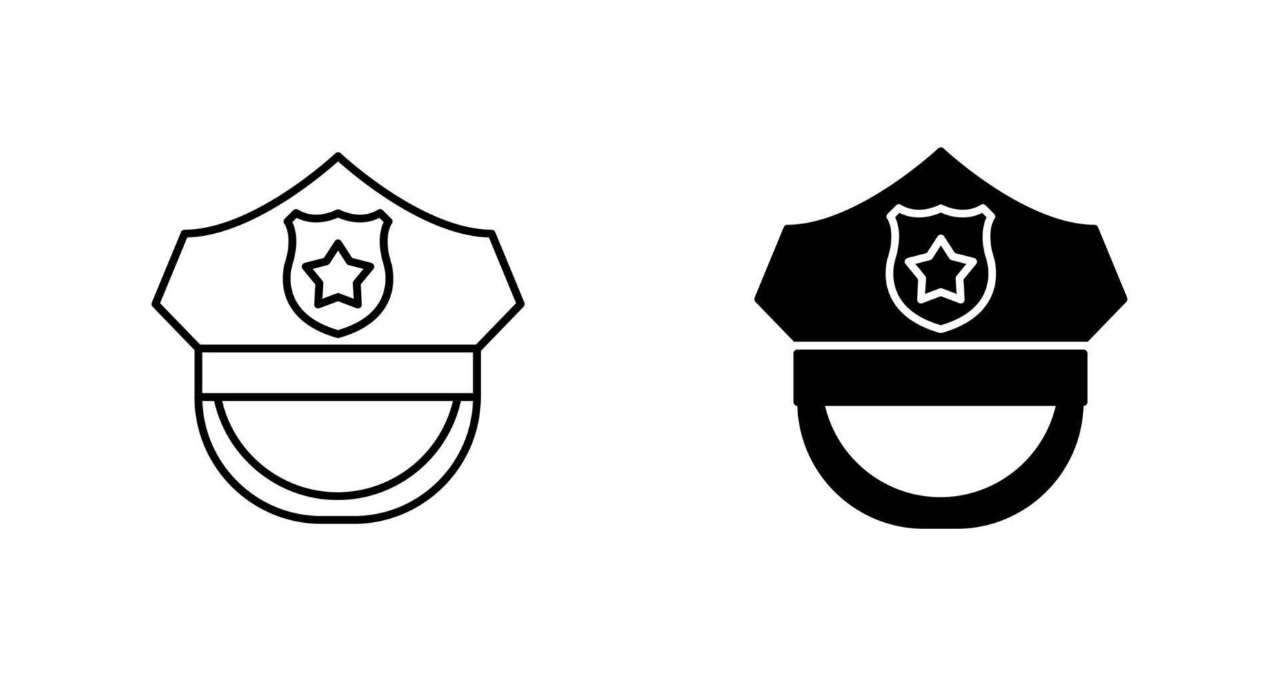 icono de vector de sombrero de policía