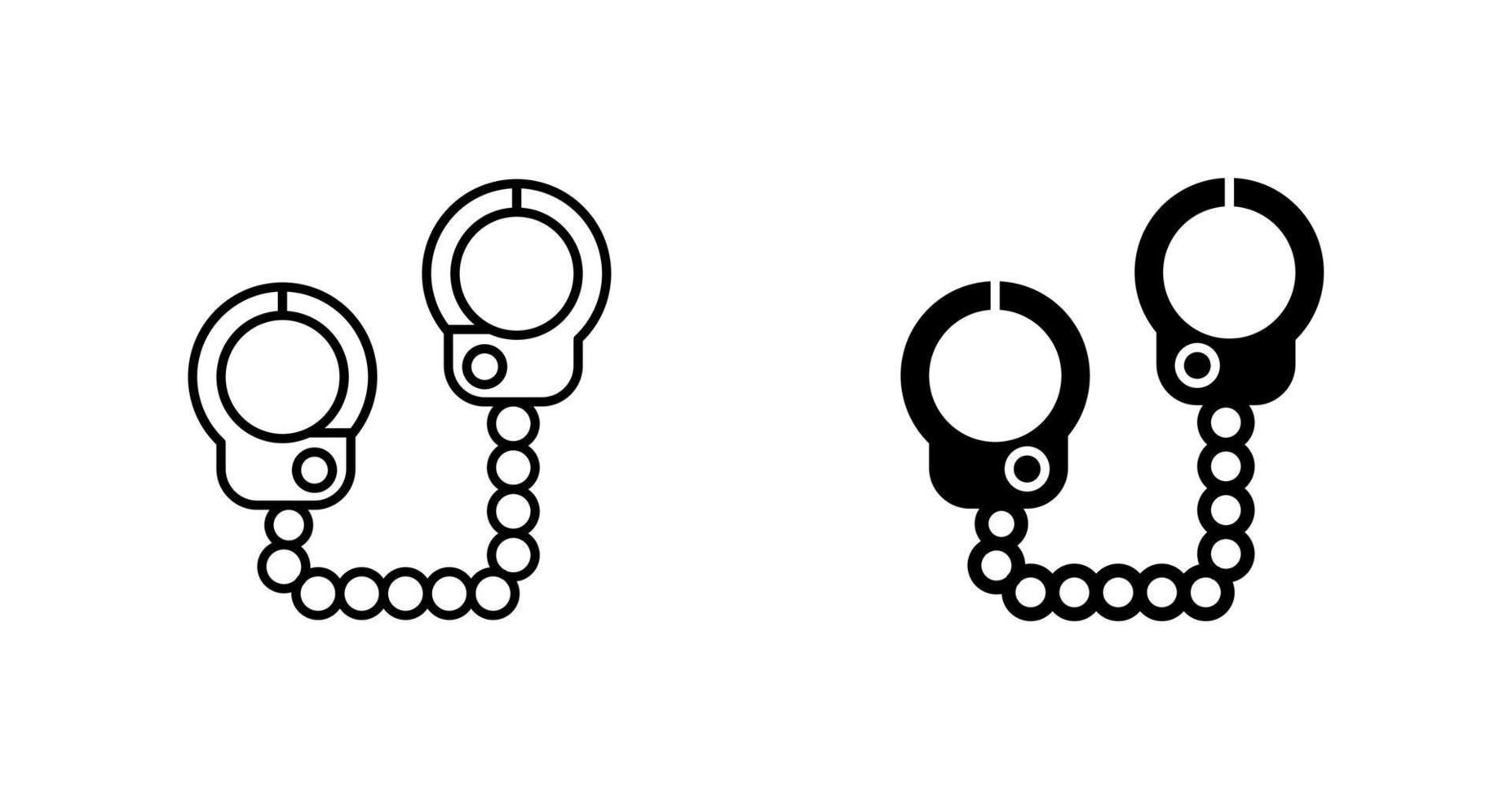 Police Handcuffs Vector Icon
