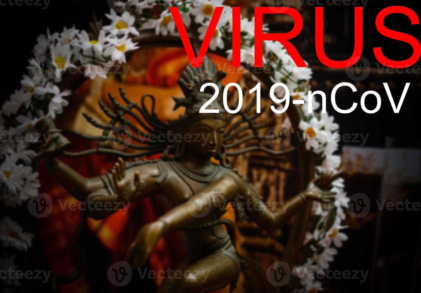 Coronavirus 2019-nCoV concept of India. photo