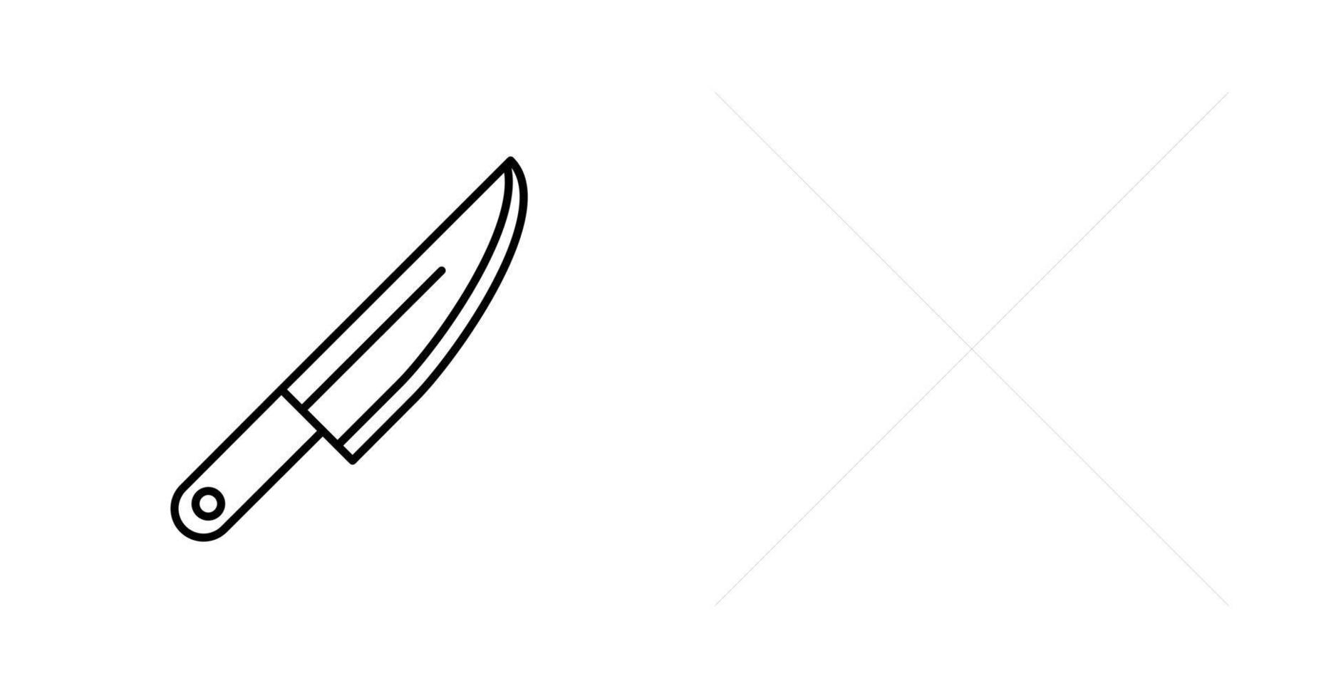 icono de vector de cuchillo