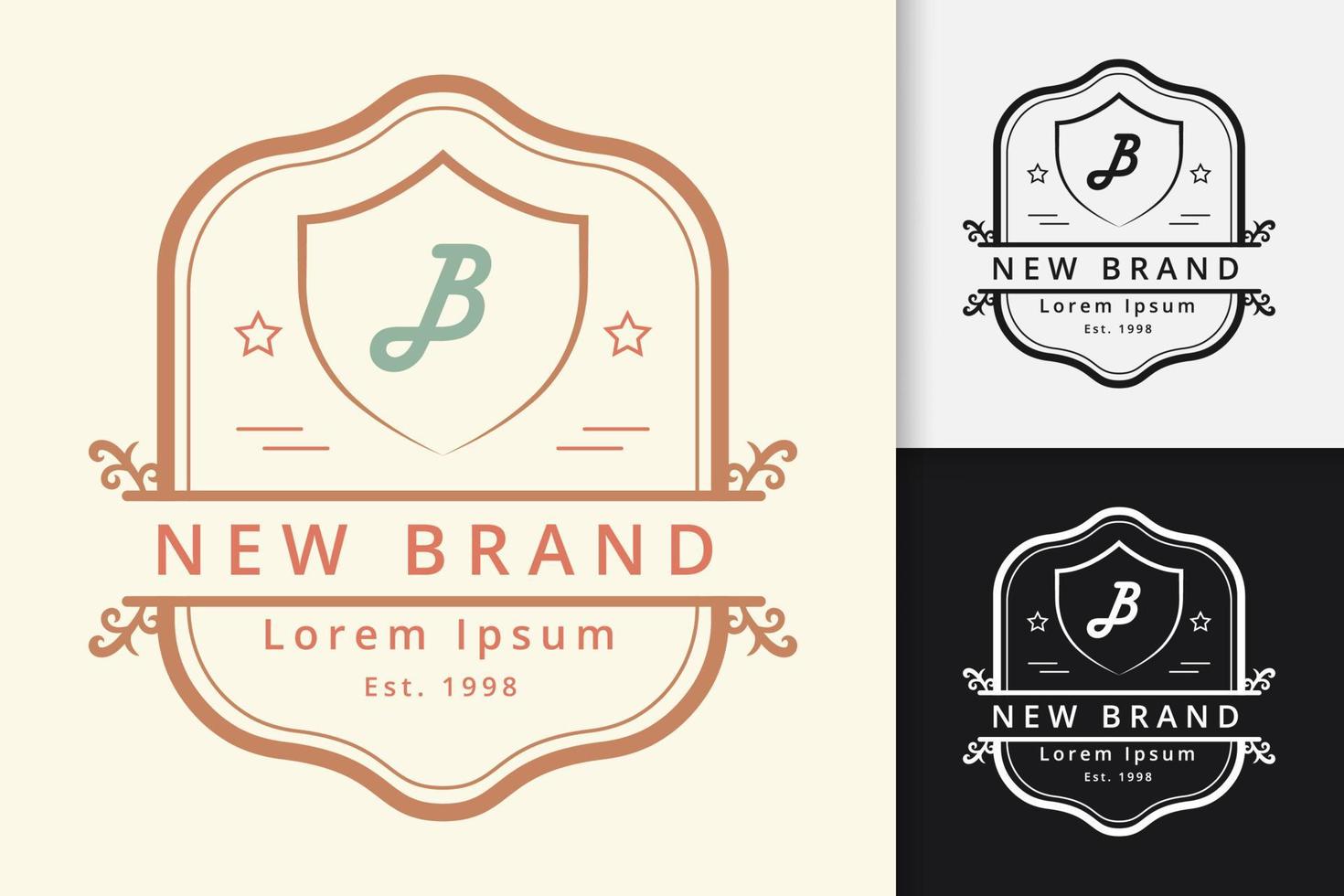 simple vintage logo for new brand vector