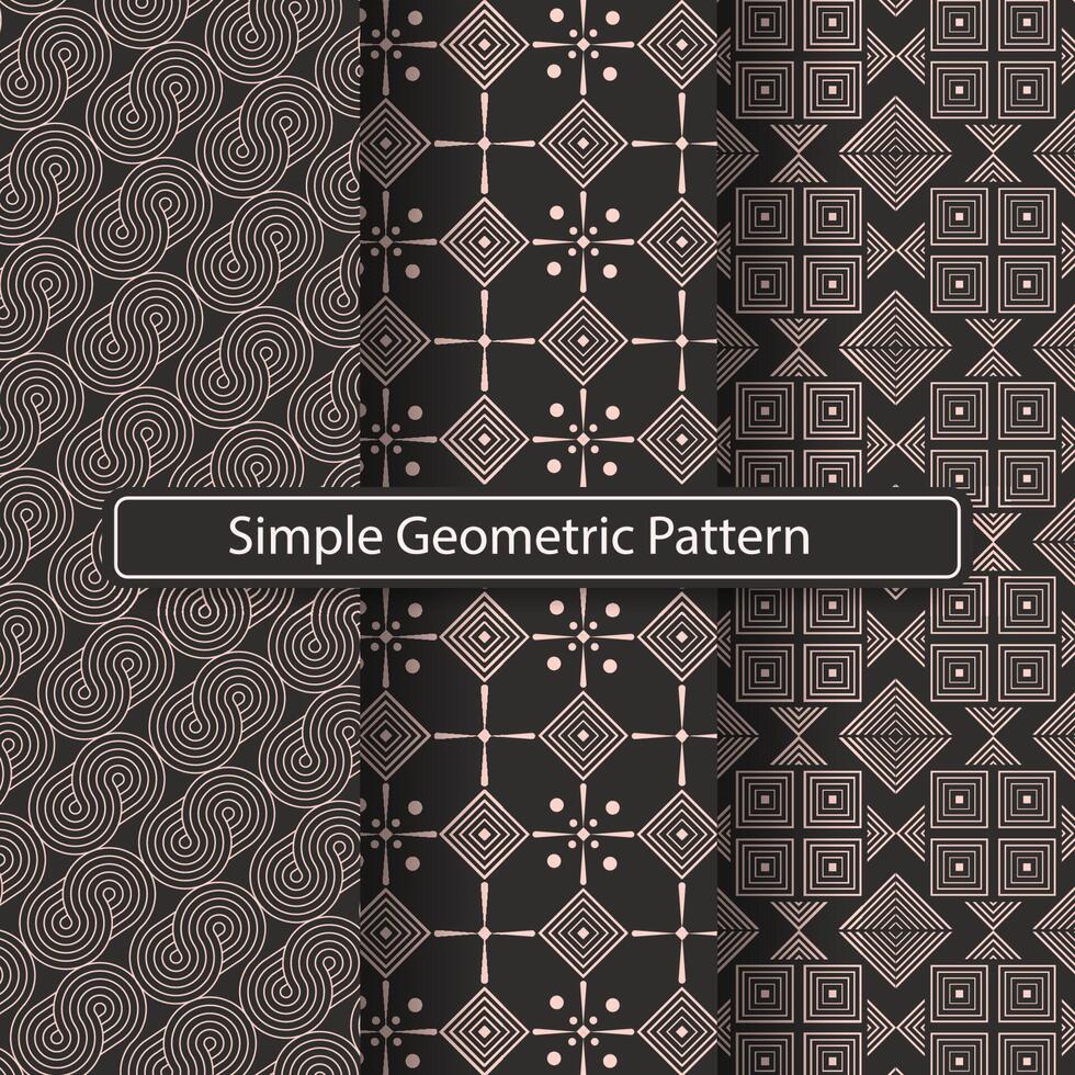 set of simple geometric patterns 22284198 Vector Art at Vecteezy