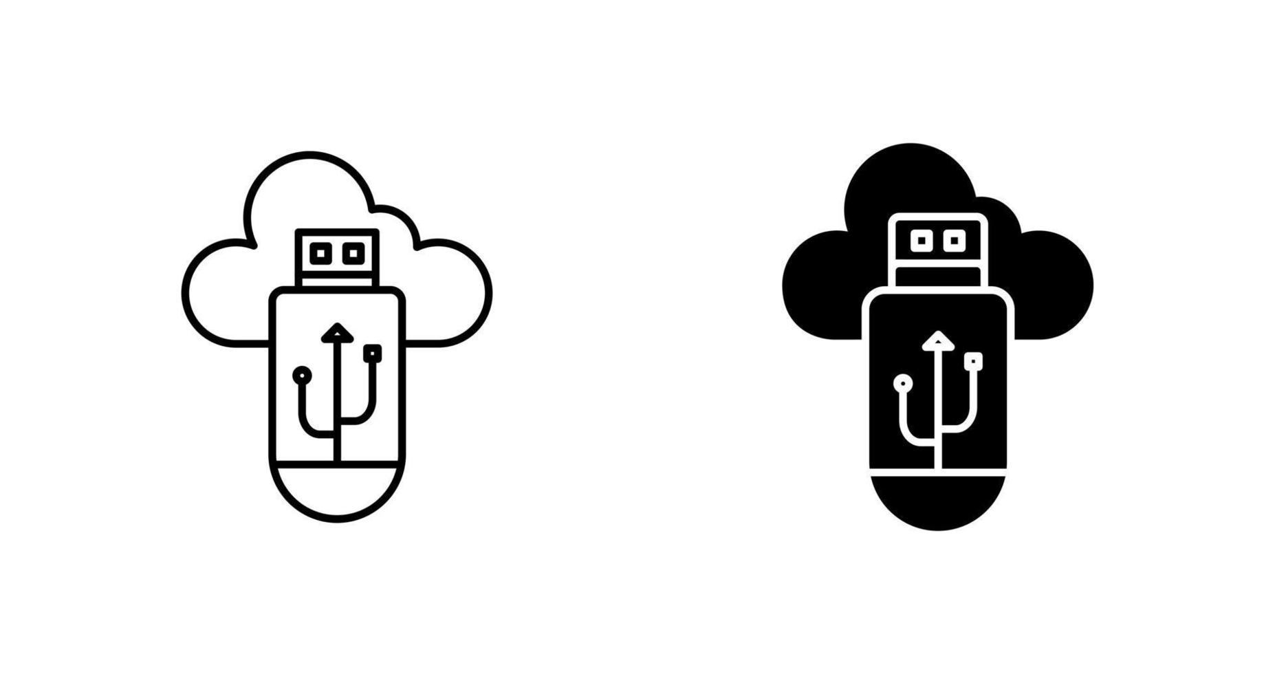 Usb Cloud Vector Icon