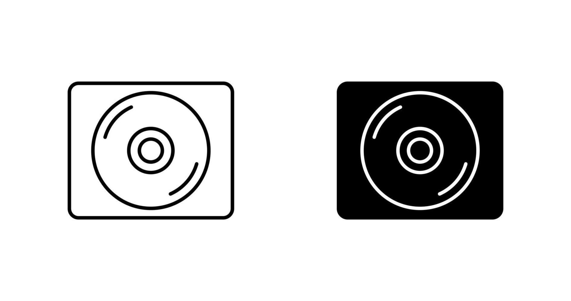 icono de vector de disco compacto