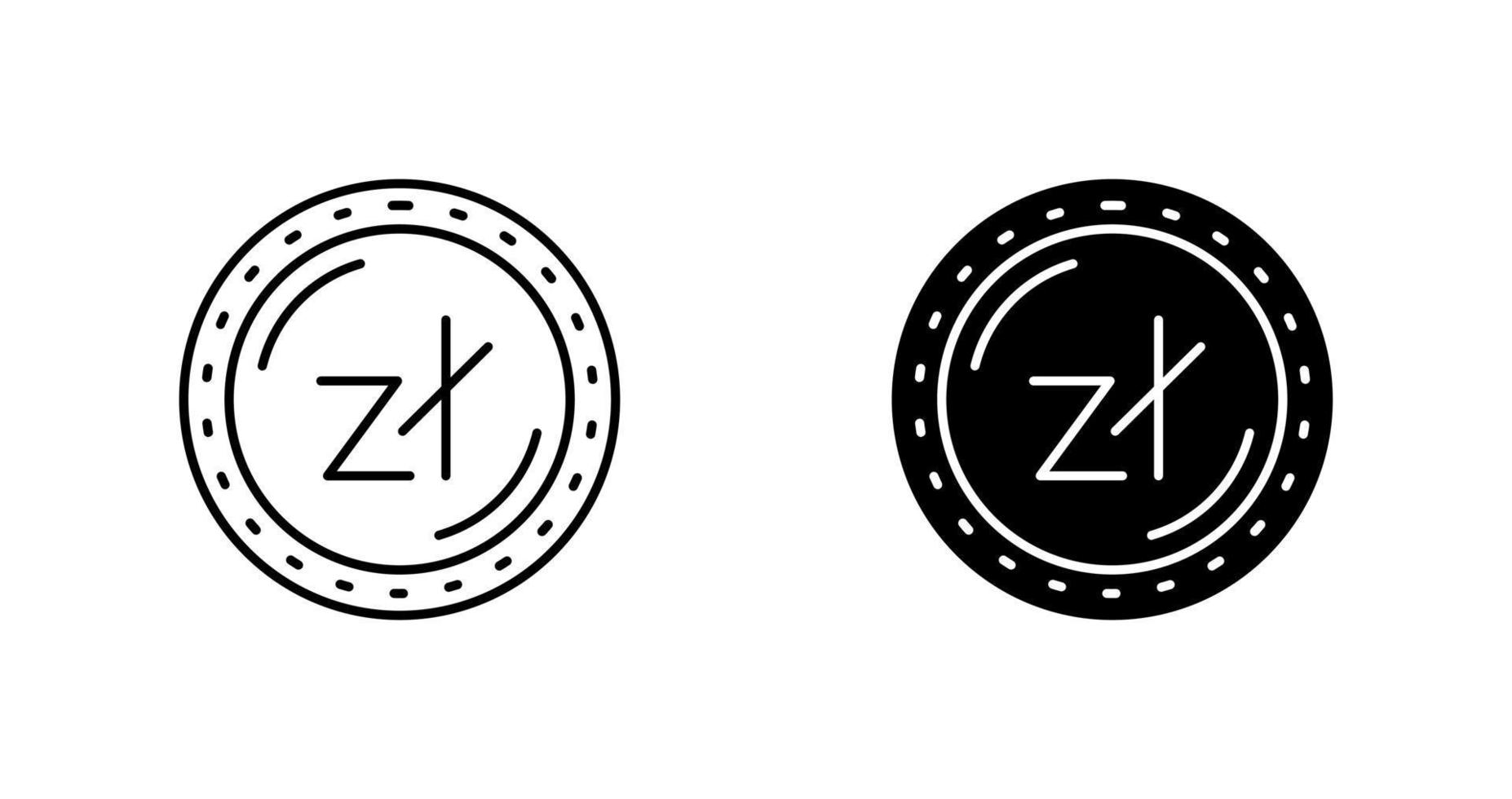 icono de vector de moneda zaloty