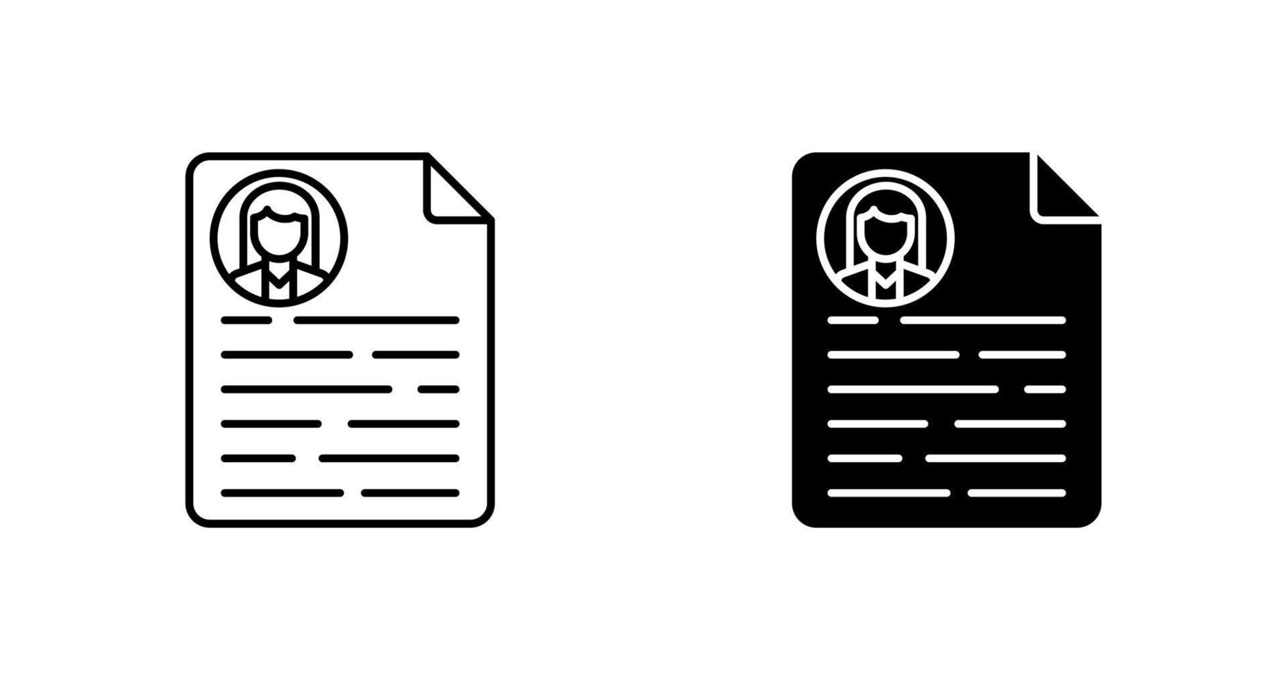 CV Vector Icon