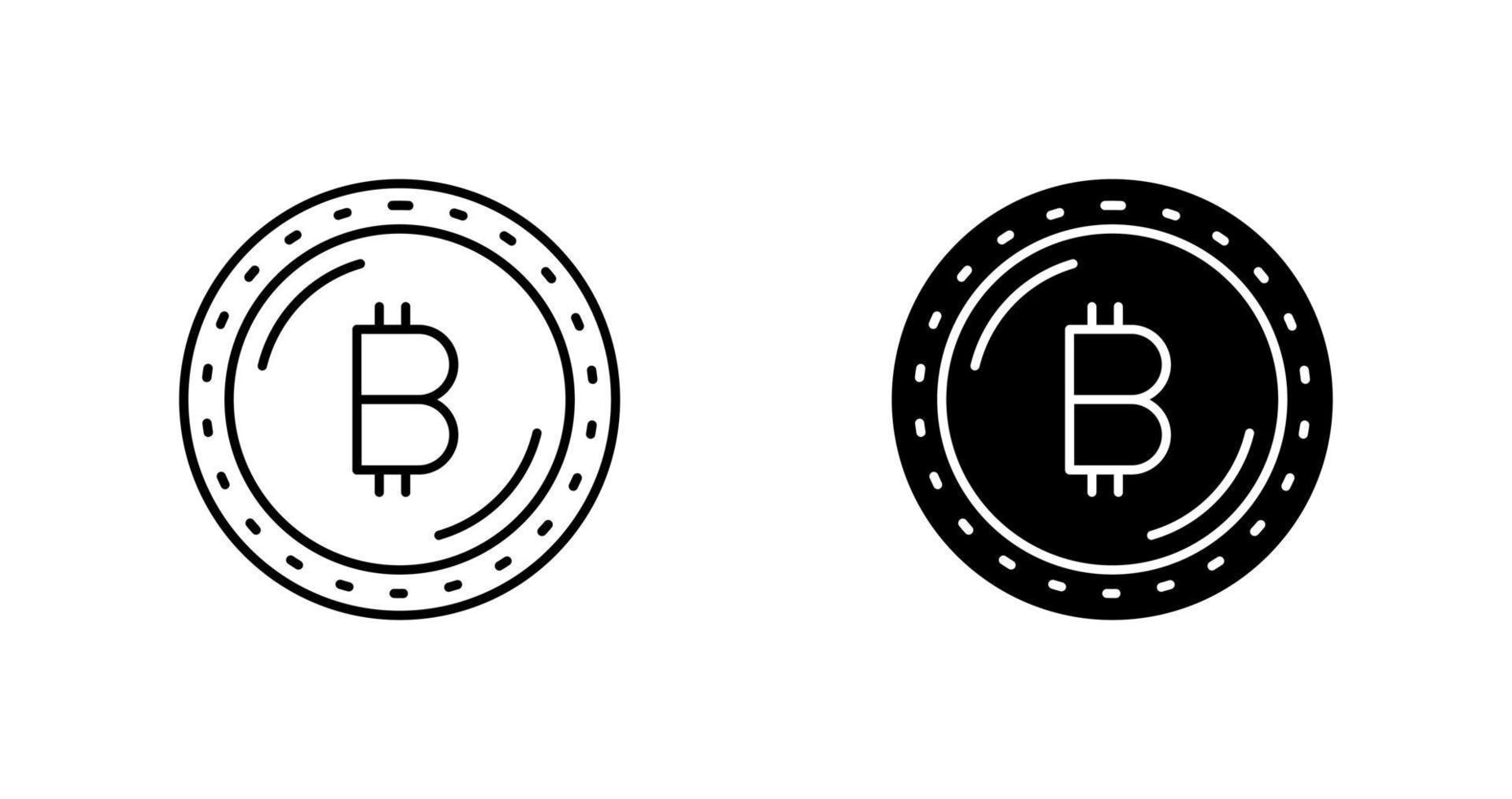 icono de vector de moneda bitcoin