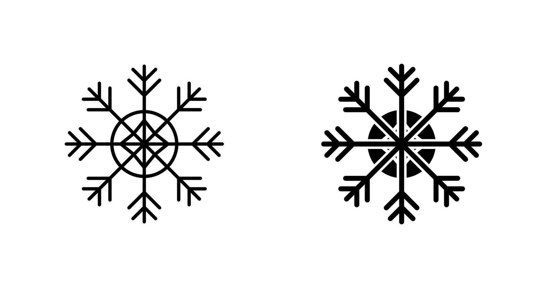 icono de vector de copo de nieve