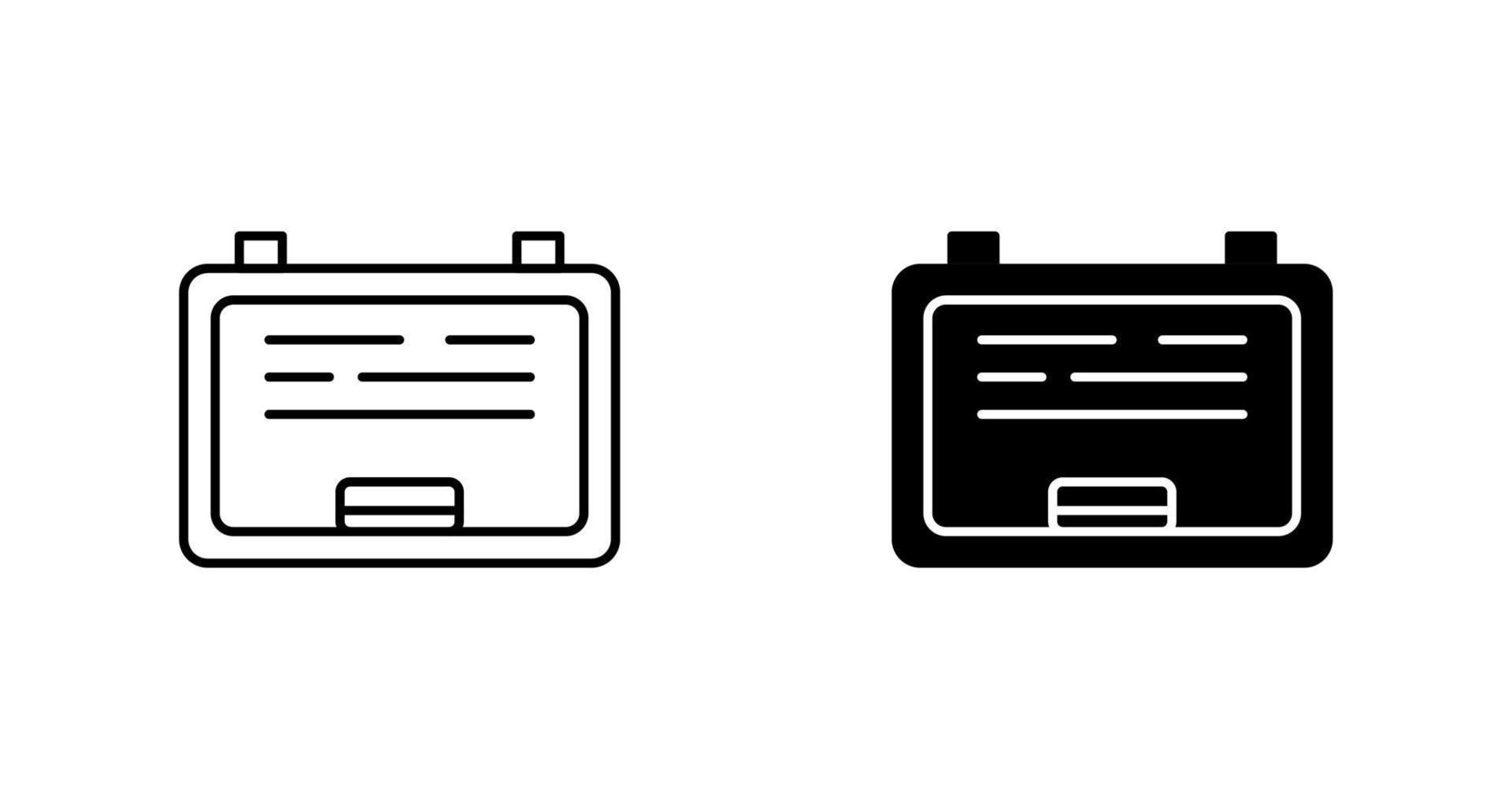 White Board Vector Icon