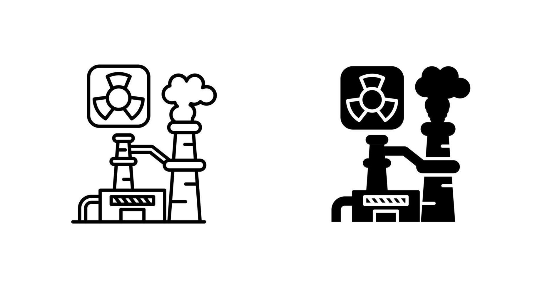Nuclear Plant Vector Icon