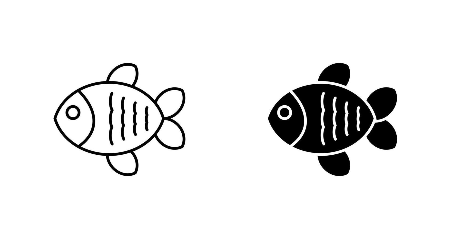 icono de vector de pescado