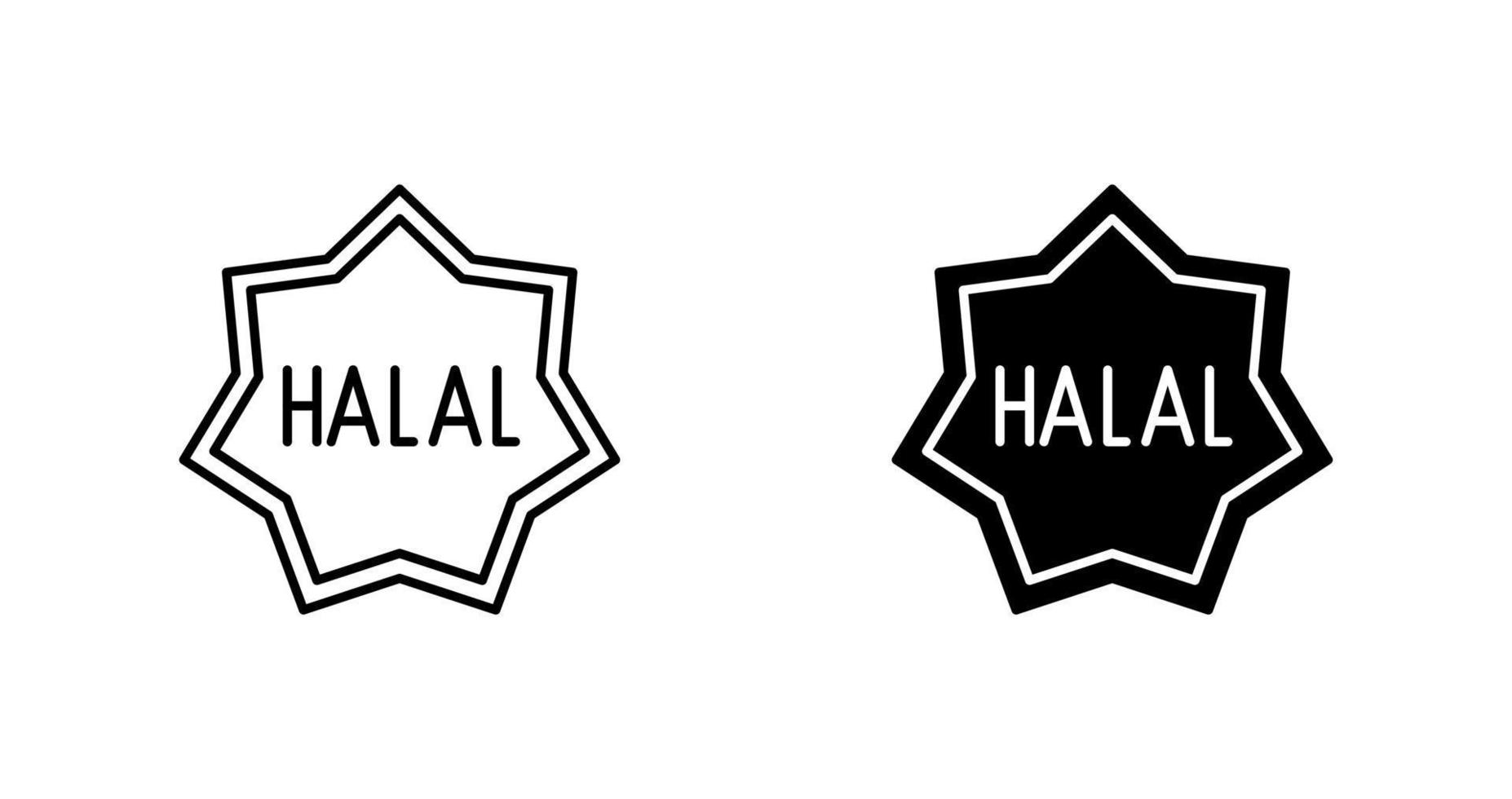 icono de vector halal