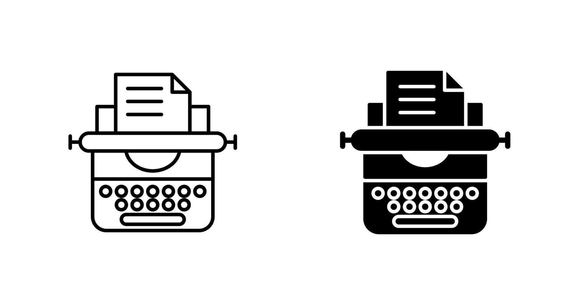 Typewriter Vector Icon