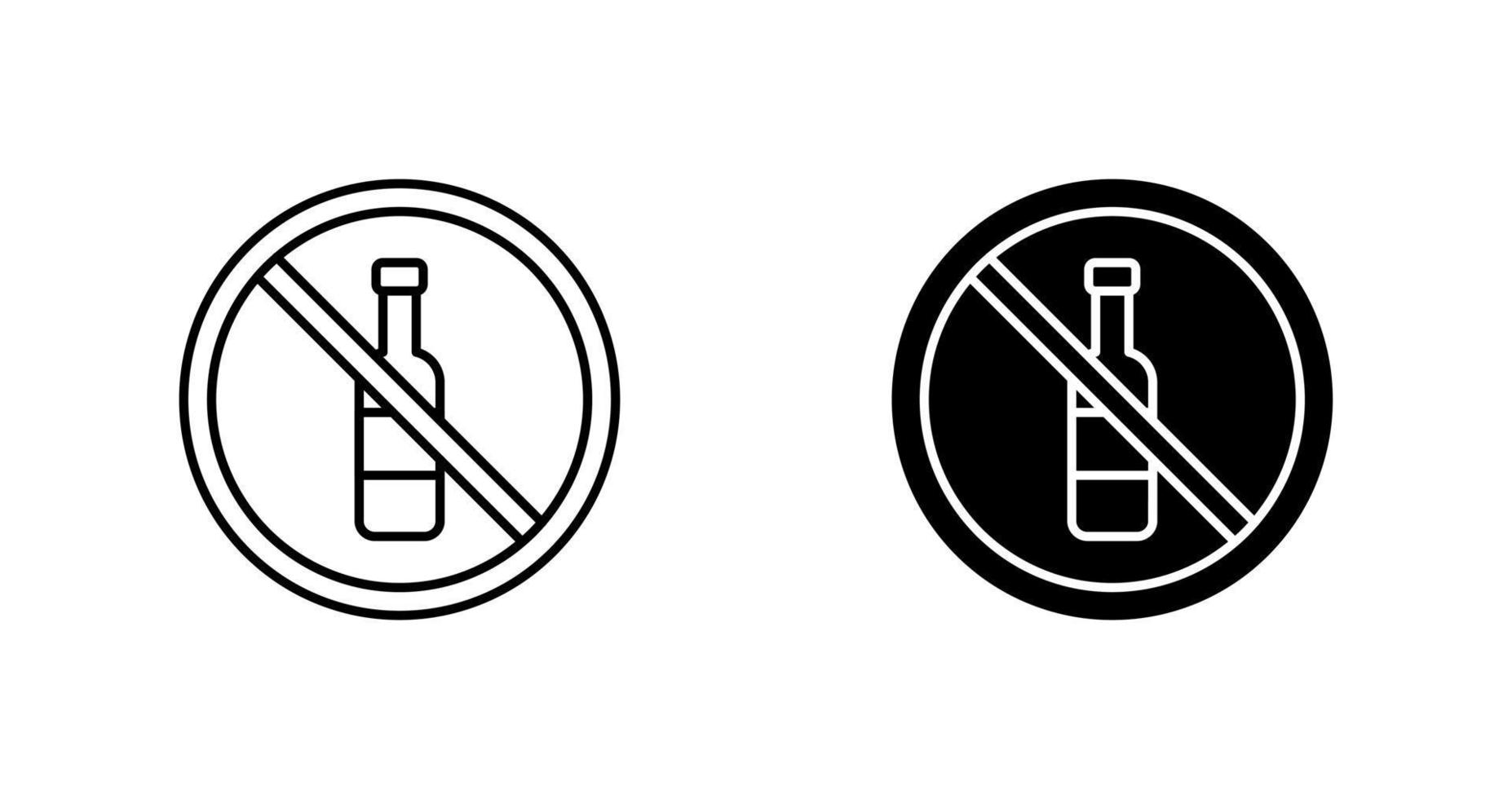 No Alcohol Vector Icon