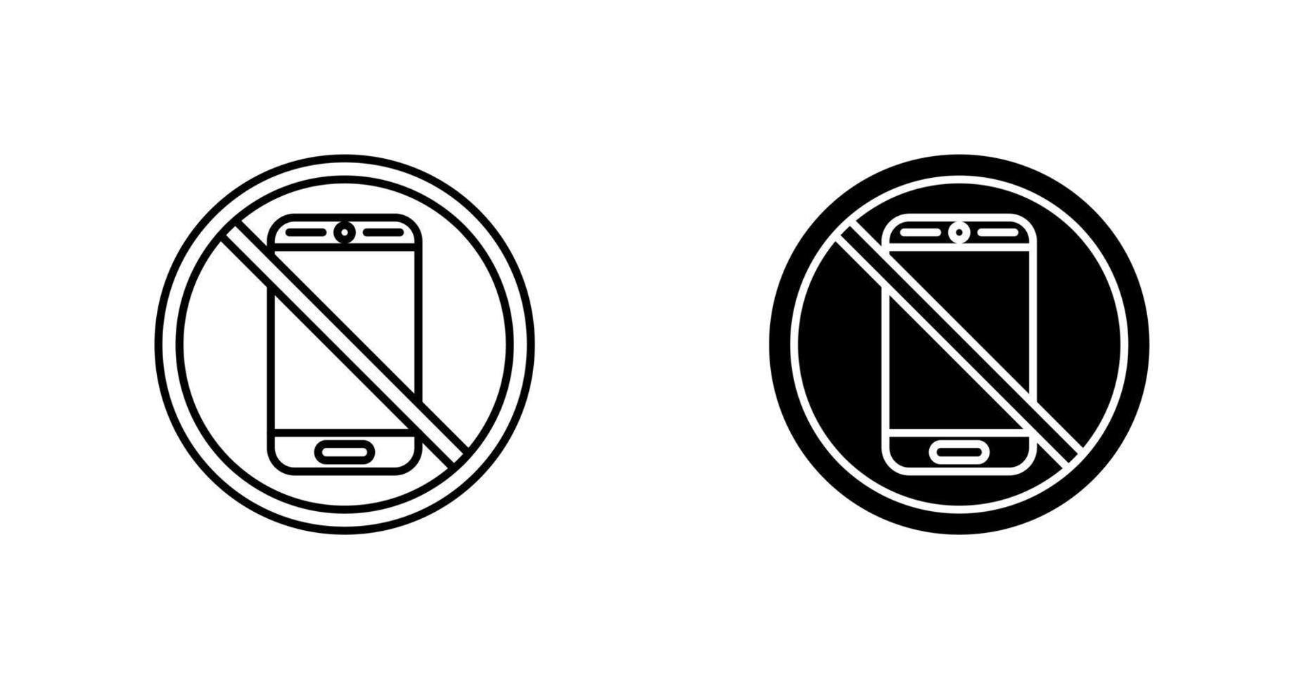 No Phone Vector Icon