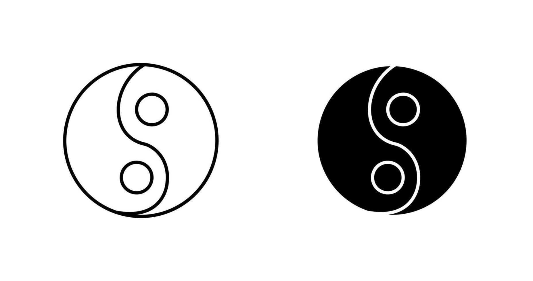 icono de vector de yin yang