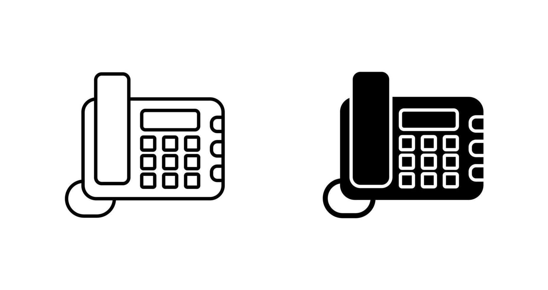 Land Line Phone Vector Icon