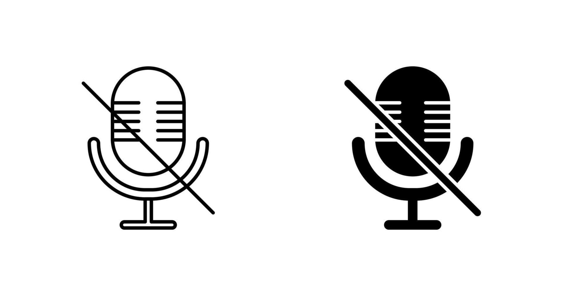 Microphone Mute Vector Icon