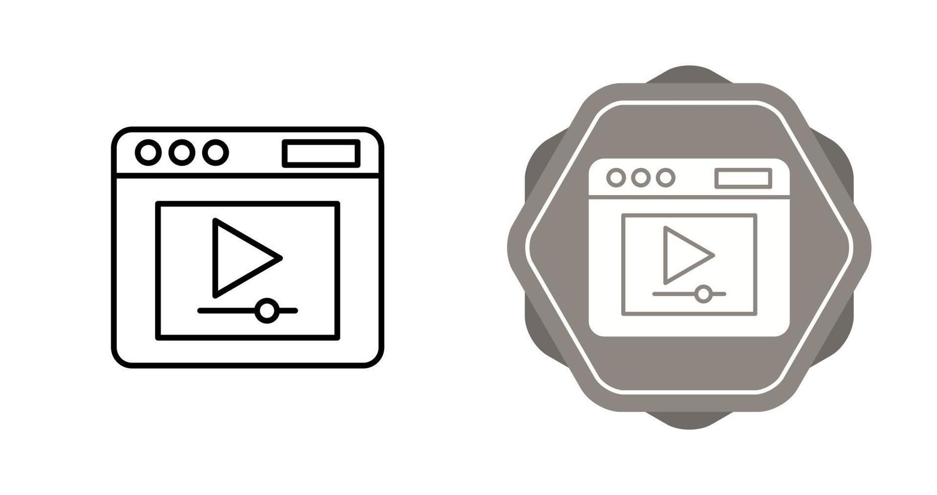 Video Player Vector Icon