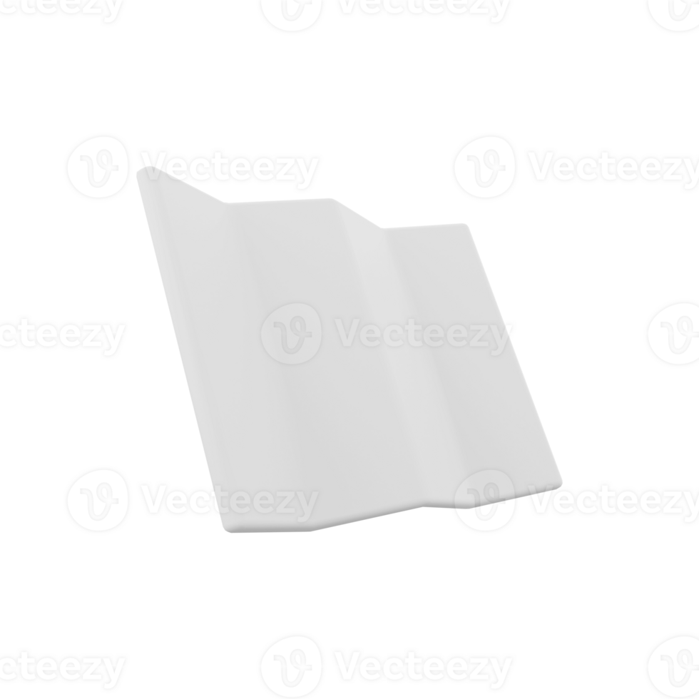 3d render white paper. 3d rendering blank paper. 3D rendering blank paper, icon. png