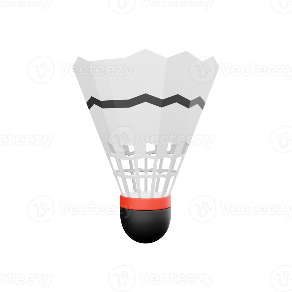 3d rendere razzo. 3d rendere badminton. 3d interpretazione di un' badminton racchetta su un' bianca sfondo. png