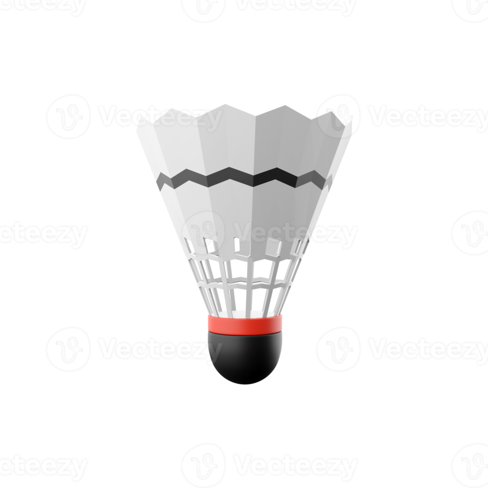 3d rendre fusée. 3d rendre badminton. 3d le rendu de une badminton raquette sur une blanc Contexte. png