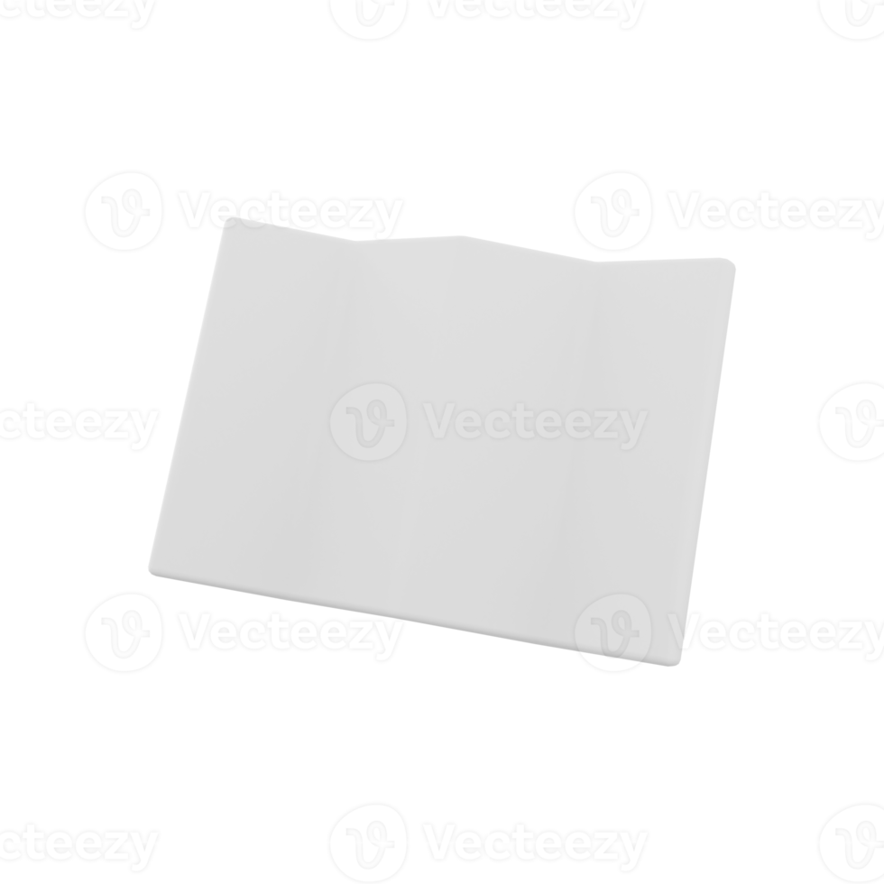 3d render white paper. 3d rendering blank paper. 3D rendering blank paper, icon. png