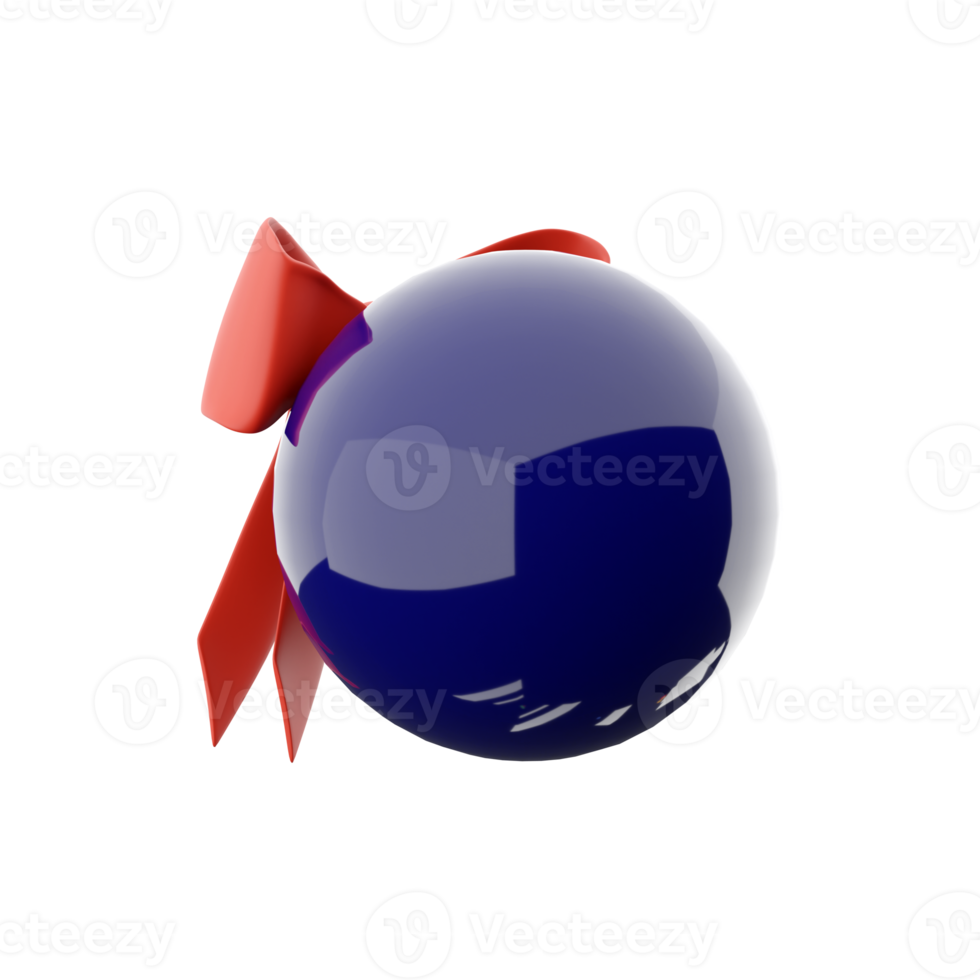 3d render christmas decoration. 3d render decoration ball. 3d render holiday background. png