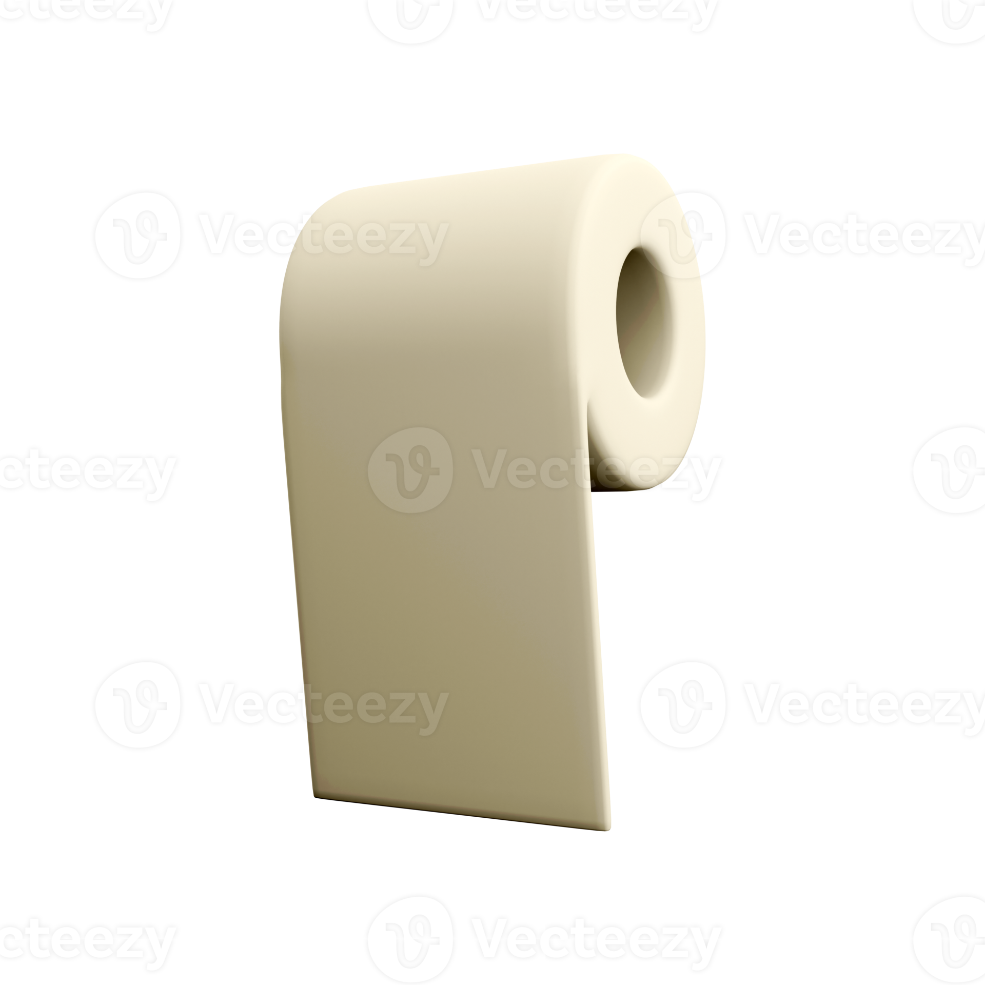 Free 3d rendering paper napkin. 3d render paper napkin on white