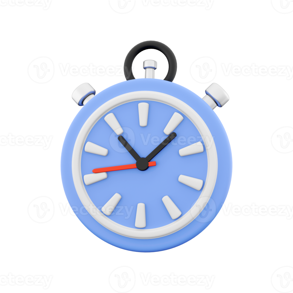 Time 3d render icon. Time lapse icon on white background. 3d render timer display. png