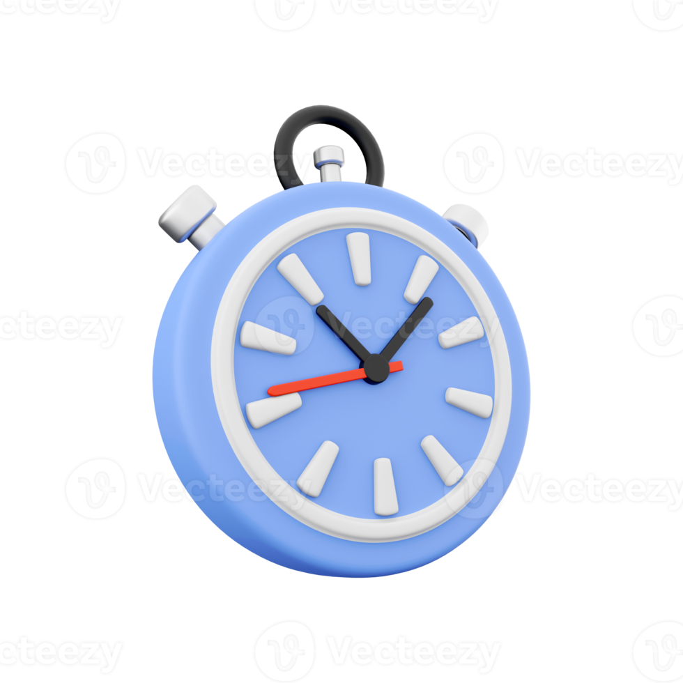 Time 3d render icon. Time lapse icon on white background. 3d render timer display. png